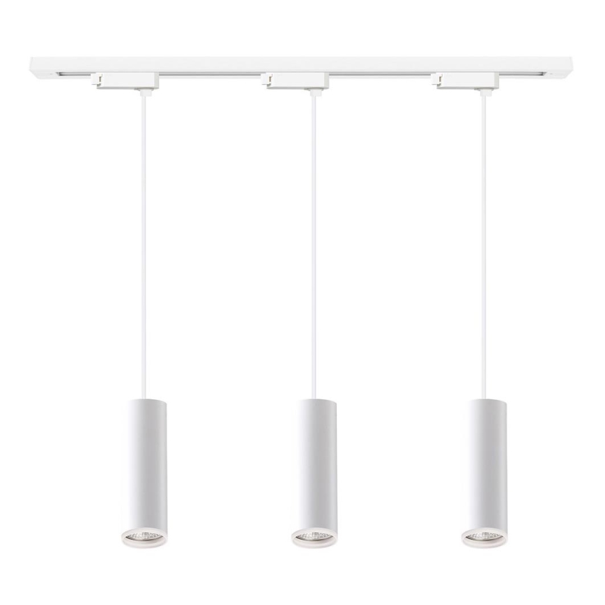 Pakabinamas šviestuvas ant laido PIPE bėgelinei sistemai, 3xGU10/10W/230V, baltas