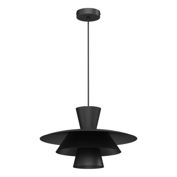 Pakabinamas šviestuvas ant laido PLATO 1xE27/15W/230V juodas