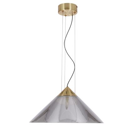 Pakabinamas šviestuvas ant laido PRESTO 1xGX53/10W/230V, skersmuo 42 cm, auksinis / dūminės pilkos