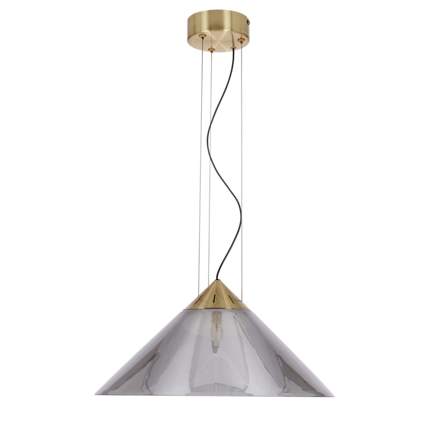 Pakabinamas šviestuvas ant laido PRESTO 1xGX53/10W/230V, skersmuo 42 cm, auksinis / dūminės pilkos