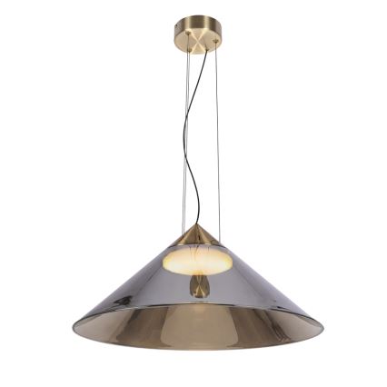 Pakabinamas šviestuvas ant laido PRESTO 1xGX53/10W/230V, skersmuo 50 cm, auksinė/dūminė pilka