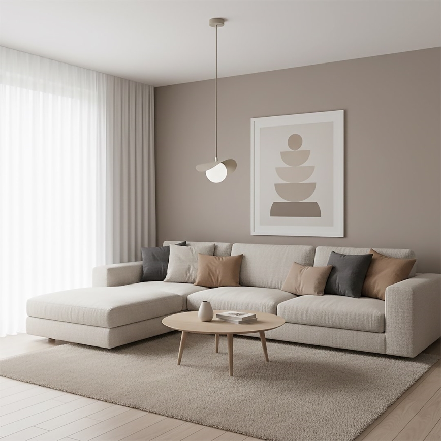 Pakabinamas šviestuvas ant laido RITUAL 1xG9/8W/230V smėlio spalvos