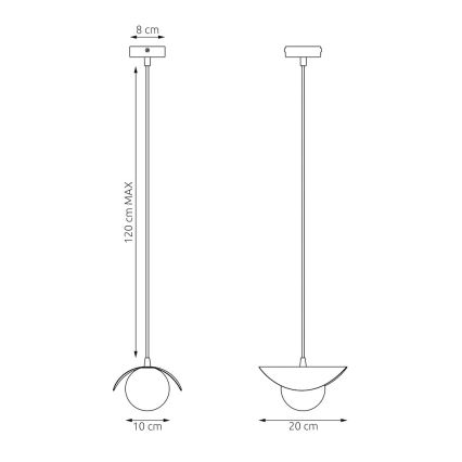 Pakabinamas šviestuvas ant laido RITUAL 1xG9/8W/230V smėlio spalvos