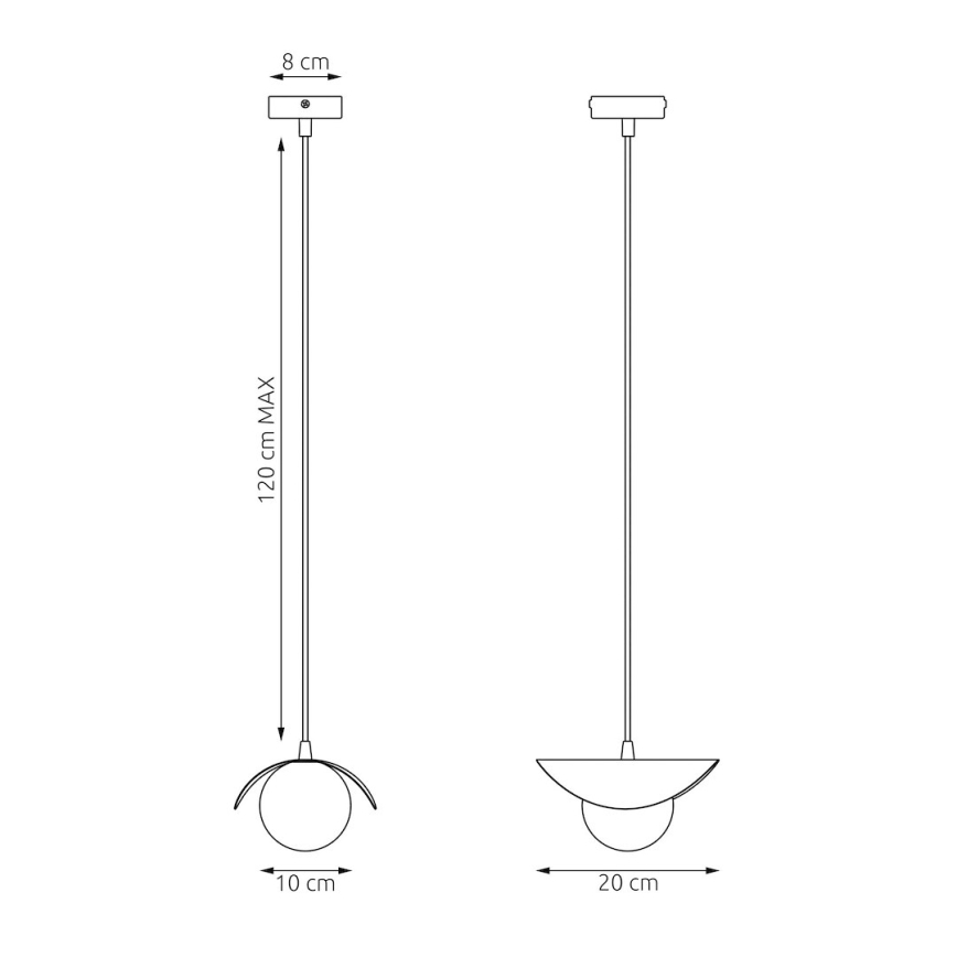 Pakabinamas šviestuvas ant laido RITUAL 1xG9/8W/230V smėlio spalvos
