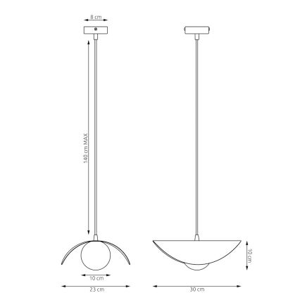 Pakabinamas šviestuvas ant laido RITUAL 1xG9/8W/230V smėlio spalvos