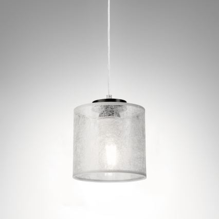 Pakabinamas šviestuvas ant laido ROSA 1xE27/60W/230V juodas/pilkas