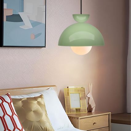 Pakabinamas šviestuvas ant laido SALVA 1xE27/15W/230V žalias