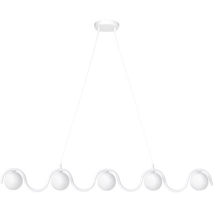 Pakabinamas šviestuvas ant laido SINUS 5xG9/8W/230V baltas