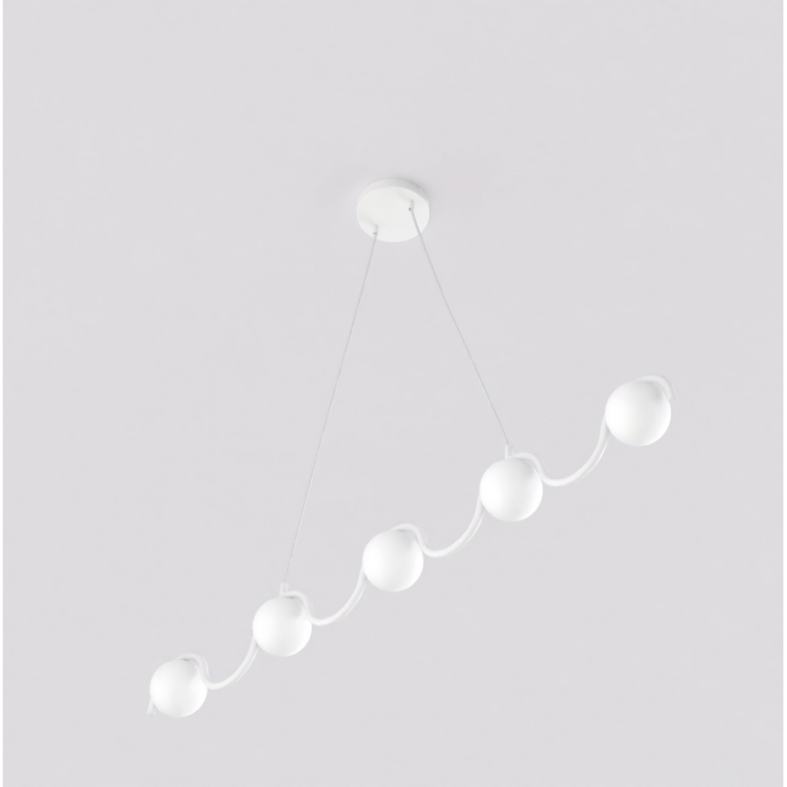 Pakabinamas šviestuvas ant laido SINUS 5xG9/8W/230V baltas