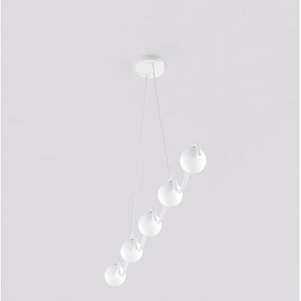 Pakabinamas šviestuvas ant laido SINUS 5xG9/8W/230V baltas