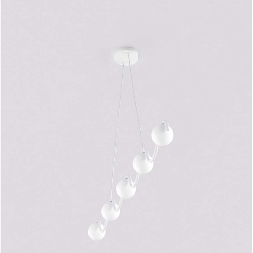 Pakabinamas šviestuvas ant laido SINUS 5xG9/8W/230V baltas