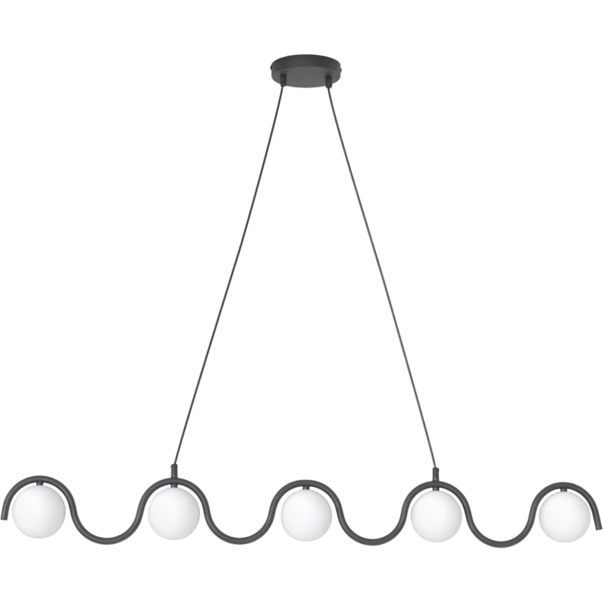 Pakabinamas šviestuvas ant laido SINUS 5xG9/8W/230V juodas