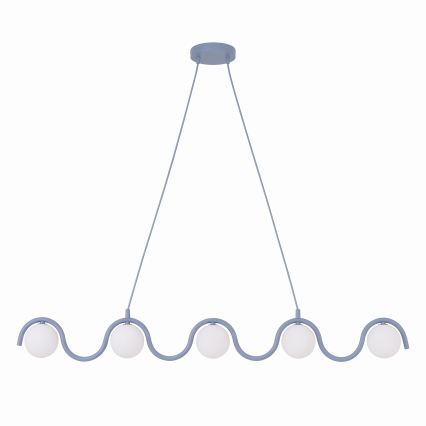 Pakabinamas šviestuvas ant laido SINUS 5xG9/8W/230V mėlynas