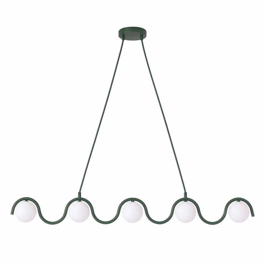 Pakabinamas šviestuvas ant laido SINUS 5xG9/8W/230V žalia