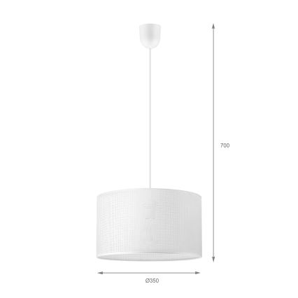 Pakabinamas šviestuvas ant laido SIRJA PLISADO 1xE27/15W/230V skersmuo 35 cm baltas