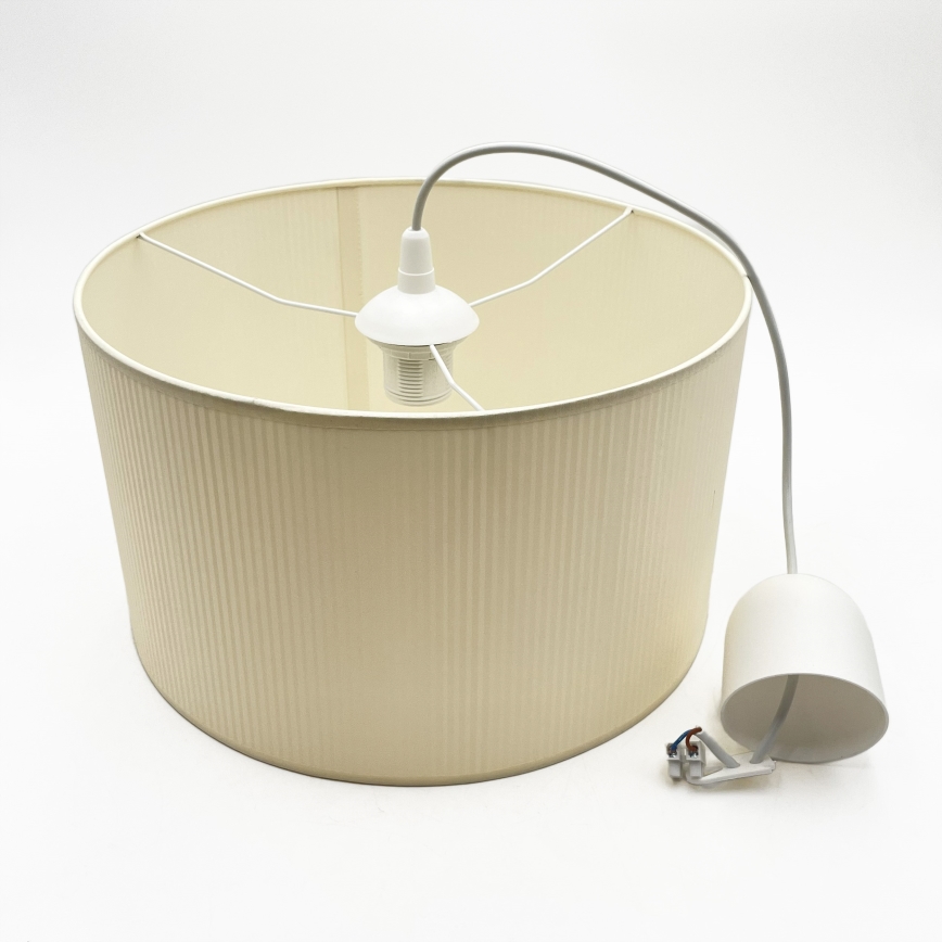 Pakabinamas šviestuvas ant laido SIRJA PLISADO 1xE27/15W/230V skersmuo 35 cm kreminė