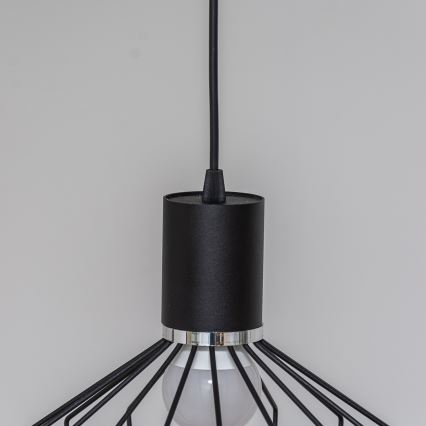 Pakabinamas šviestuvas ant laido SOLANO 3xE27/15W/230V juodas/blizgus chromas