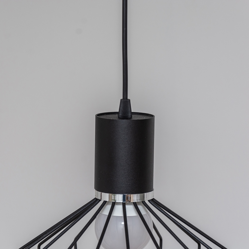 Pakabinamas šviestuvas ant laido SOLANO 3xE27/15W/230V juodas/blizgus chromas