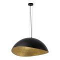 Pakabinamas šviestuvas ant laido SOLARIS 1xE27/60W/230V skersmuo 48 cm juoda/auksinė