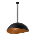 Pakabinamas šviestuvas ant laido SOLARIS 1xE27/60W/230V skersmuo 48 cm juoda/varinė