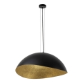 Pakabinamas šviestuvas ant laido SOLARIS 1xE27/60W/230V skersmuo 69 cm juoda/auksinė