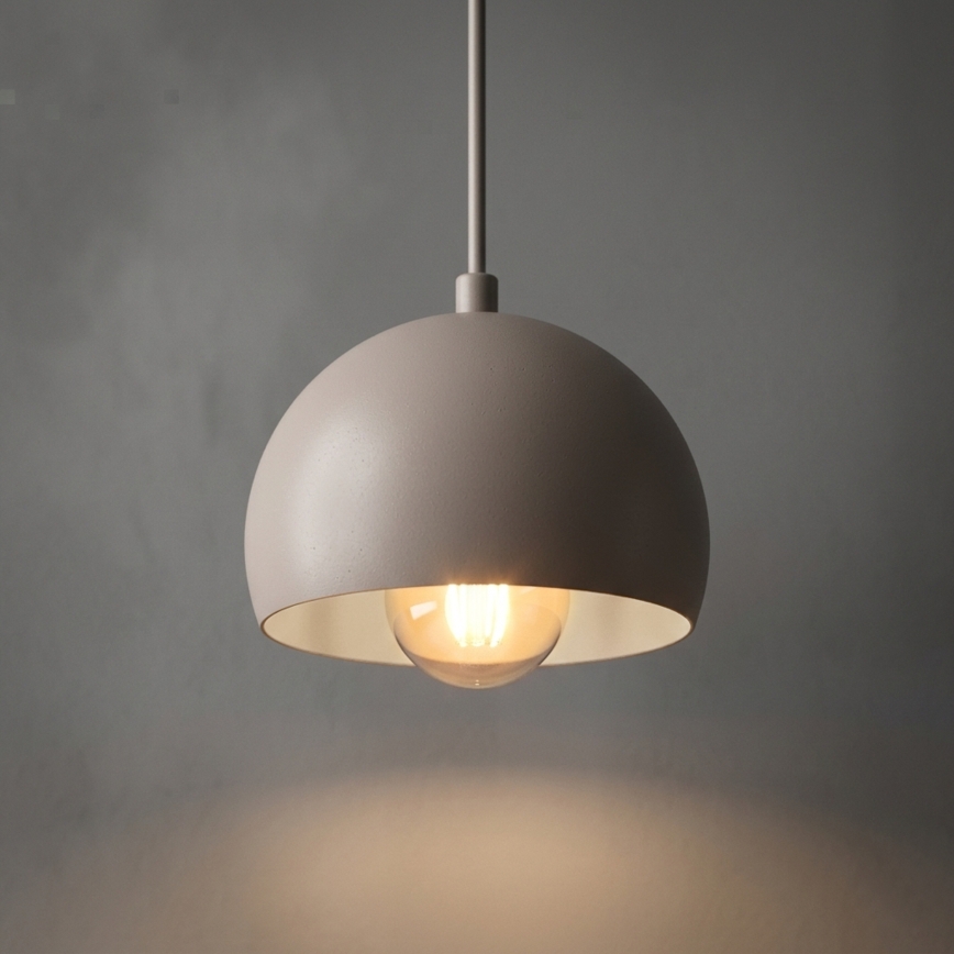 Pakabinamas šviestuvas ant laido SOOL 1xE27/15W/230V Ø 15 cm, kreminės spalvos