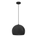 Pakabinamas šviestuvas ant laido SOOL 1xE27/15W/230V, Ø 27 cm, juodas