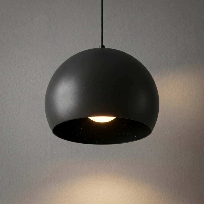 Pakabinamas šviestuvas ant laido SOOL 1xE27/15W/230V, Ø 27 cm, juodas