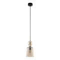 Pakabinamas šviestuvas ant laido SOPHIA 1xE14/10W/230V juoda/rūkinė smėlinė
