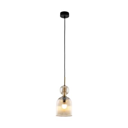 Pakabinamas šviestuvas ant laido SOPHIA 1xE14/10W/230V juoda/rūkinė smėlinė