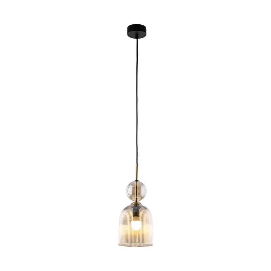 Pakabinamas šviestuvas ant laido SOPHIA 1xE14/10W/230V juoda/rūkinė smėlinė