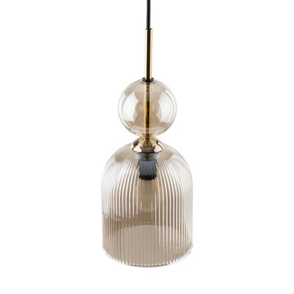 Pakabinamas šviestuvas ant laido SOPHIA 1xE14/10W/230V juoda/rūkinė smėlinė