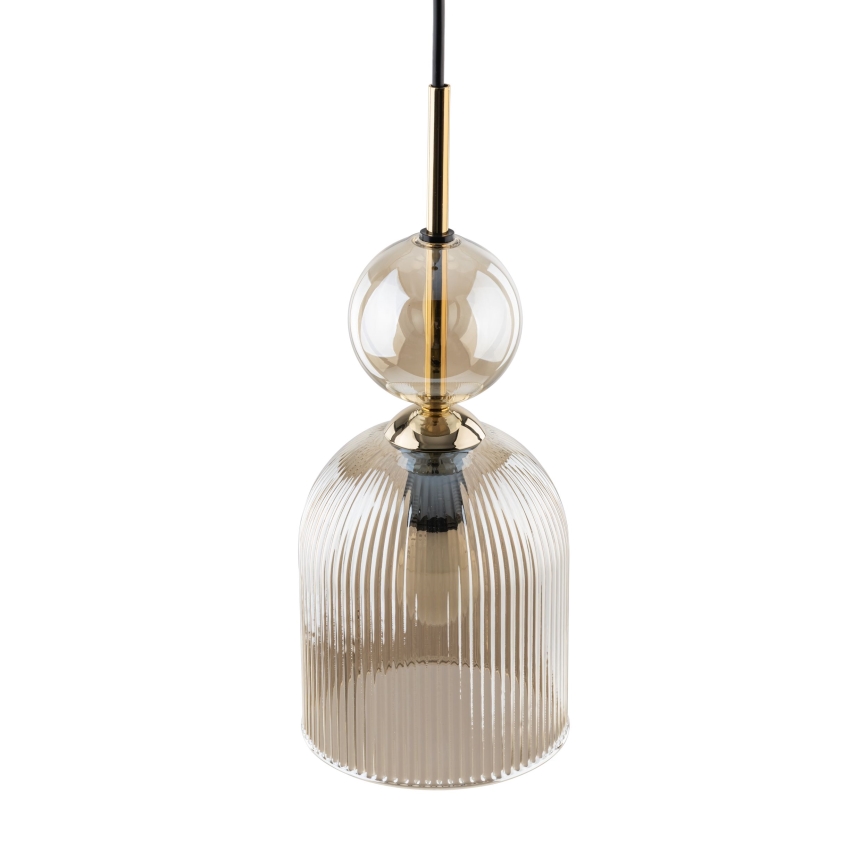 Pakabinamas šviestuvas ant laido SOPHIA 1xE14/10W/230V juoda/rūkinė smėlinė