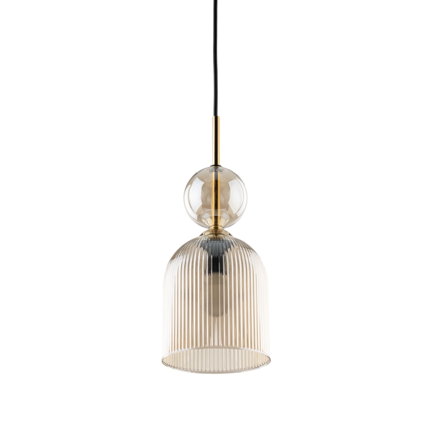 Pakabinamas šviestuvas ant laido SOPHIA 1xE14/10W/230V juoda/rūkinė smėlinė