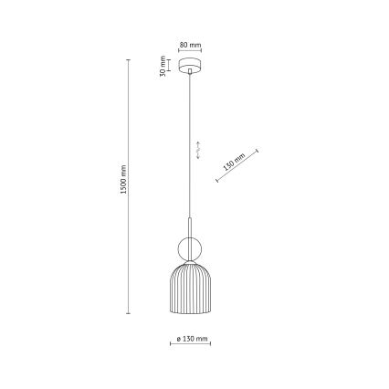 Pakabinamas šviestuvas ant laido SOPHIA 1xE14/10W/230V juoda/rūkinė smėlinė