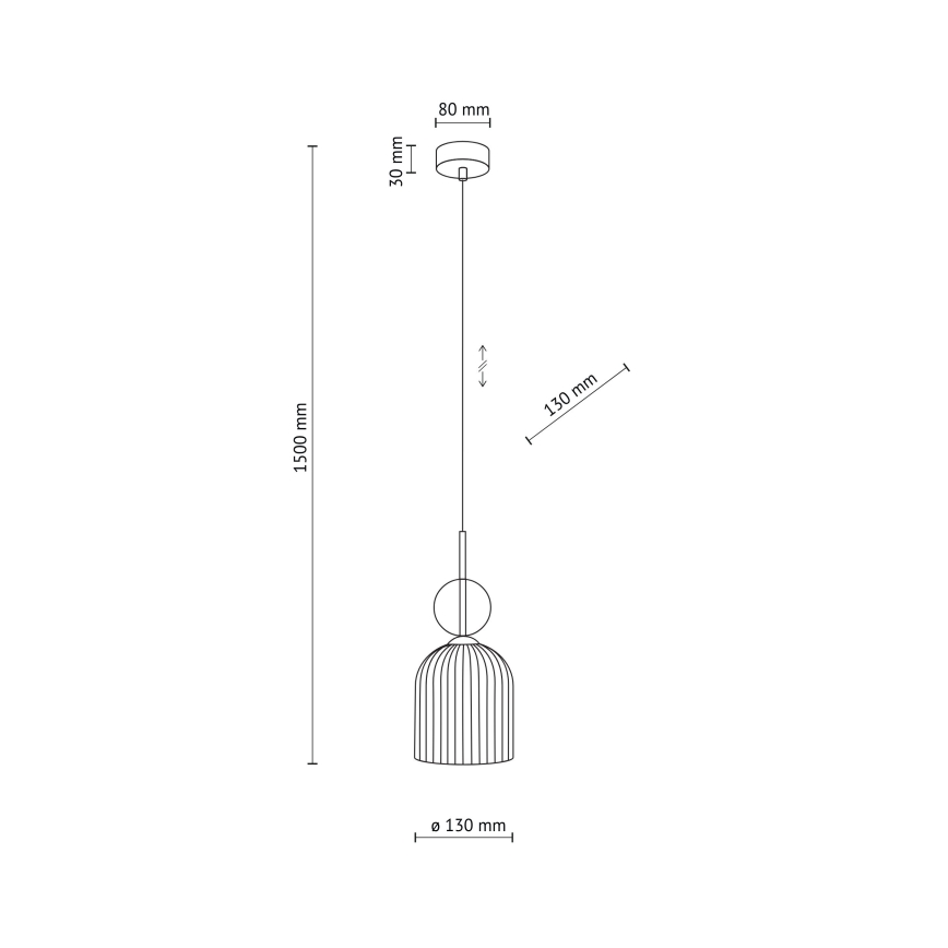 Pakabinamas šviestuvas ant laido SOPHIA 1xE14/10W/230V juoda/rūkinė smėlinė