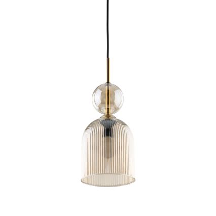 Pakabinamas šviestuvas ant laido SOPHIA 1xE14/10W/230V juoda/rūkinė smėlinė