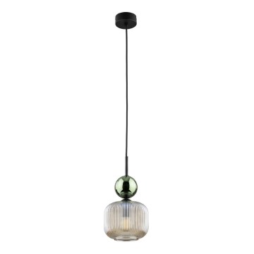 Pakabinamas šviestuvas ant laido SOPHIA 1xE14/10W/230V juoda/žalia/dūminė smėlio spalva