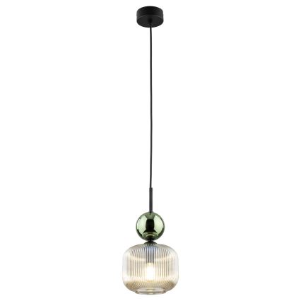 Pakabinamas šviestuvas ant laido SOPHIA 1xE14/10W/230V juoda/žalia/dūminė smėlio spalva