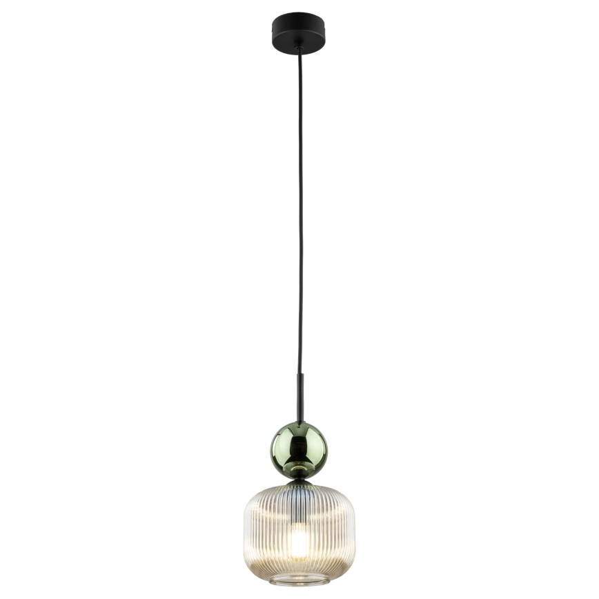 Pakabinamas šviestuvas ant laido SOPHIA 1xE14/10W/230V juoda/žalia/dūminė smėlio spalva