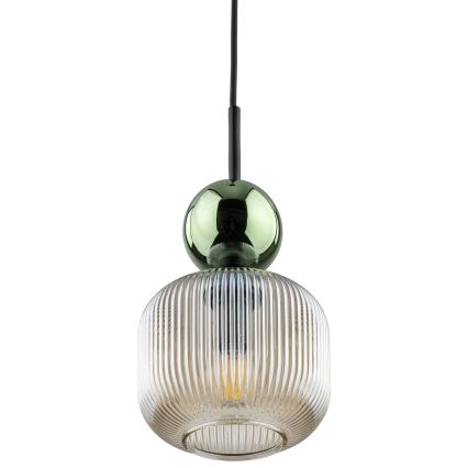 Pakabinamas šviestuvas ant laido SOPHIA 1xE14/10W/230V juoda/žalia/dūminė smėlio spalva
