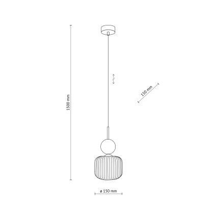 Pakabinamas šviestuvas ant laido SOPHIA 1xE14/10W/230V juoda/žalia/dūminė smėlio spalva