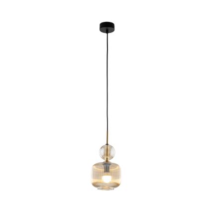 Pakabinamas šviestuvas ant laido SOPHIA 1xE14/10W/230V juodas/dūminė smėlio spalva