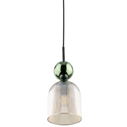 Pakabinamas šviestuvas ant laido SOPHIA 1xE14/10W/230V juodas/žalias/rūkytos smėlio spalvos