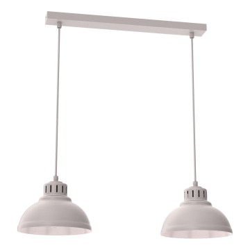 Pakabinamas šviestuvas ant laido SVEN 2xE27/15W/230V kreminis