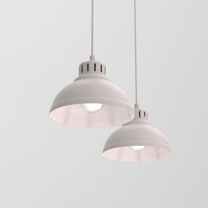 Pakabinamas šviestuvas ant laido SVEN 2xE27/15W/230V kreminis