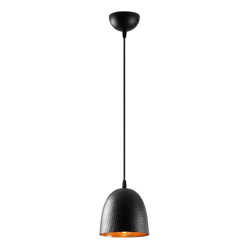 Pakabinamas šviestuvas ant laido TATTOO 1xE27/40W/230V, skersmuo 16 cm, juodas