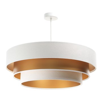 Pakabinamas šviestuvas ant laido TRINITI 1xE27/60W/230V baltas/auksinis