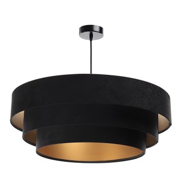 Pakabinamas šviestuvas ant laido TRINITI 1xE27/60W/230V juoda/auksinė