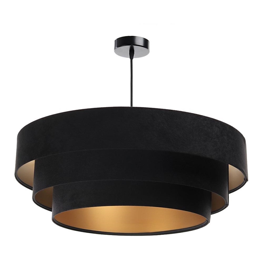 Pakabinamas šviestuvas ant laido TRINITI 1xE27/60W/230V juoda/auksinė